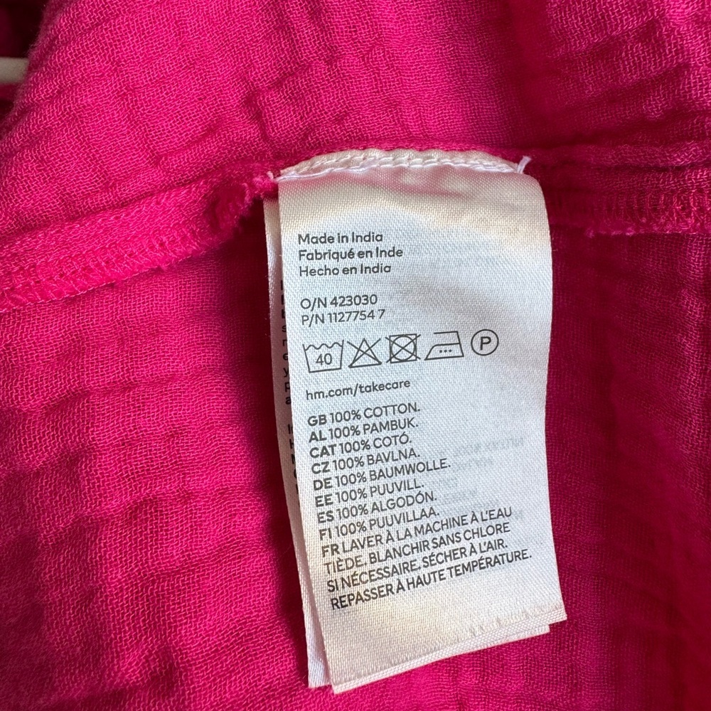 pink SLEEVELESS DRESS by H&M, 100% cotton, Size M - Picture 7 of 7